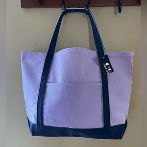 Purple and Navy Canvas Boat/Tote Bag By Against The Elements